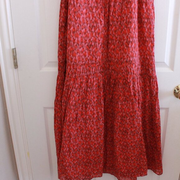 Joie Bondi Tiered Maxi Dress Sleeveless Cotton In Tea Rose - Picture 10 of 12